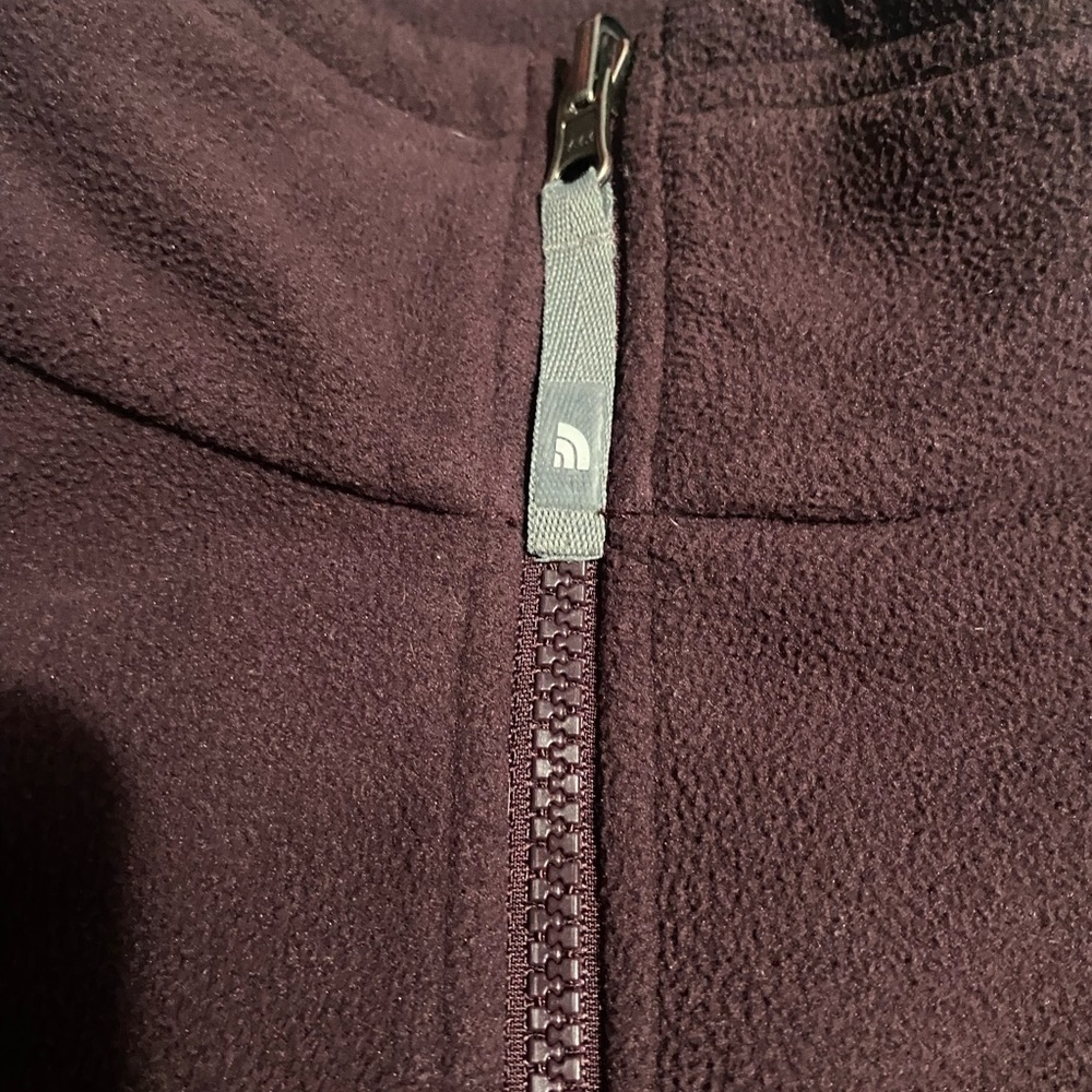 The North Face Purple Ski Jacket with Fleece Material and High Collar - Picture 14 of 15